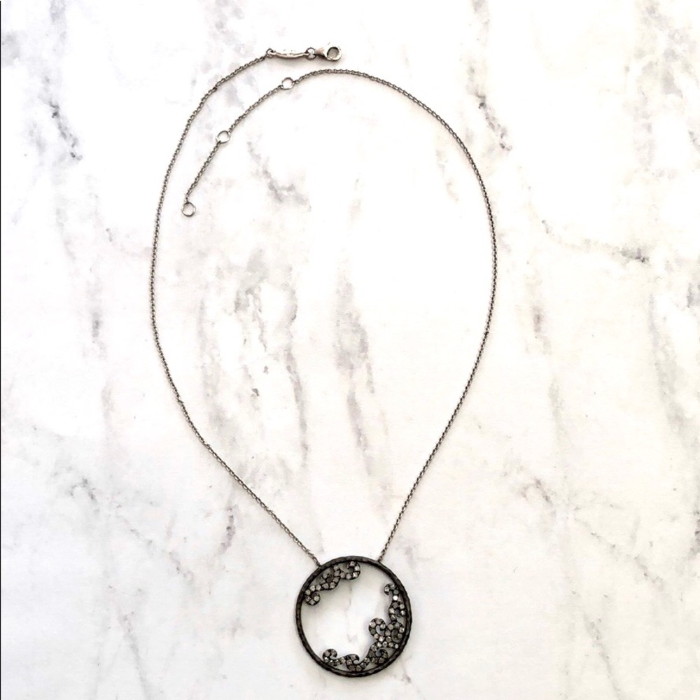 NIB Gabriel & Co necklace SS rhodium & Diamonds